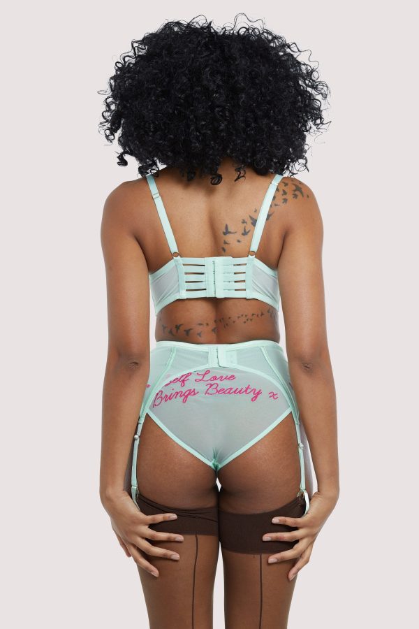 Self Love Mint Suspender Belt For Cheap