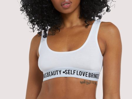 Self Love White Crop top Online Hot Sale