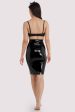 Bettie Page Black Latex Hobble Skirt Online Hot Sale