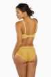 Vivienne Mustard Net Satin and Lace Trim Bra Supply