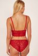 Wolf & Whistle Ariana Lace Bralette Red Cheap