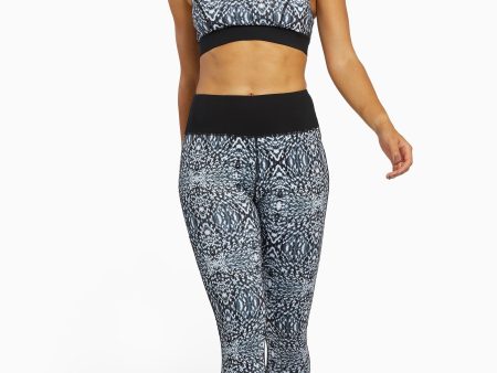 Abstract Print High Waist Leggings Fashion