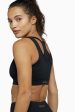 Mesh Panel High Neck Sports Bra Sale