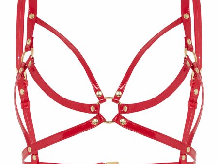 Regalia Open Harness Bra Red Online now