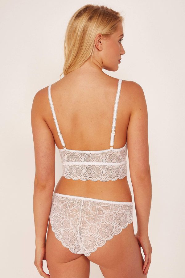 Wolf & Whistle Ariana lace White Bralette Online Sale