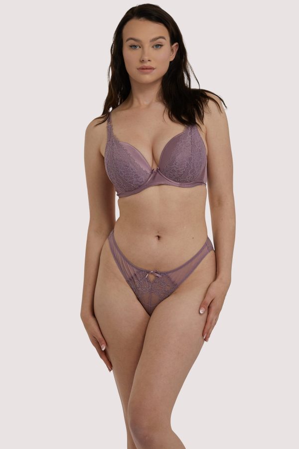 Sophia Heather Purple Plunge & Push Up Bra Online