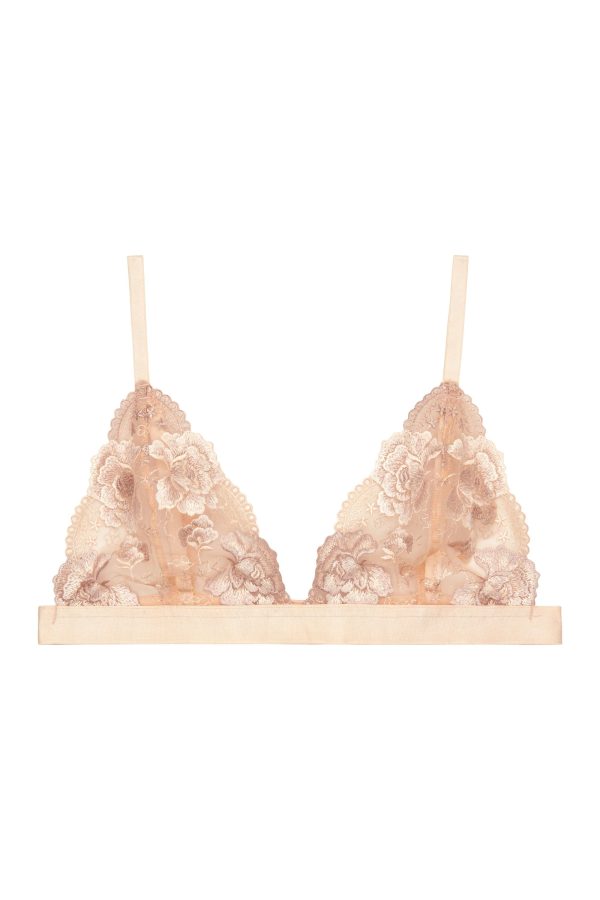 Wolf & Whistle Grace blush embroidered triangle bra Supply