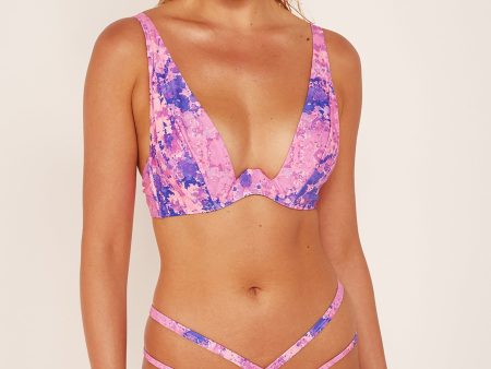 Wolf & Whistle Neon Tie Dye Bikini Top Cheap