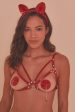 Regalia Open Harness Bra Red Online now