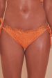 Wolf & Whistle Orange Crochet Lace Tie Side Bikini Brief Online