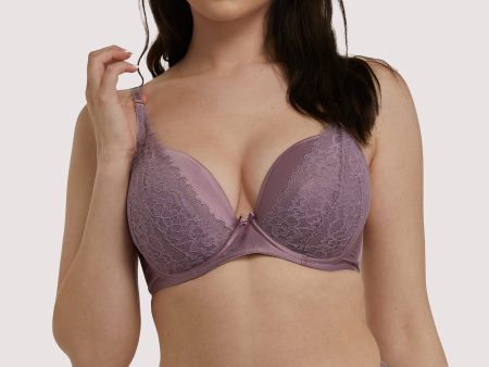 Sophia Heather Purple Plunge & Push Up Bra Online