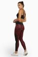 Red Wet Look Leopard High Waist Leggings Sale