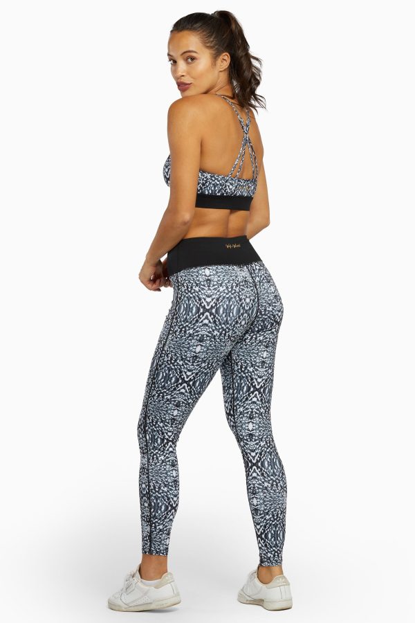 Abstract Print High Waist Leggings Fashion