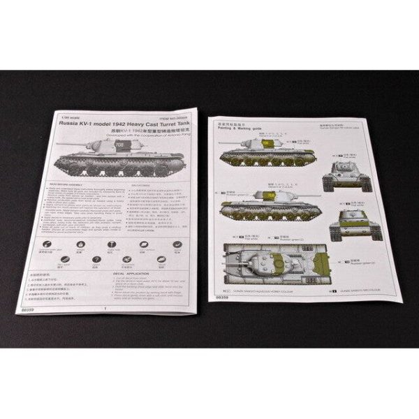 00359 1 35 Russian KV1 Model 1942 Heavy Cast Turret Tank Plastic Model Kit Sale