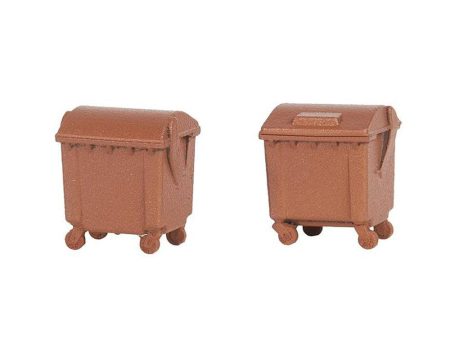 Faller HO 2 Brown Dustbins on Sale