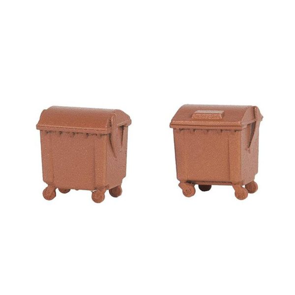 Faller HO 2 Brown Dustbins on Sale