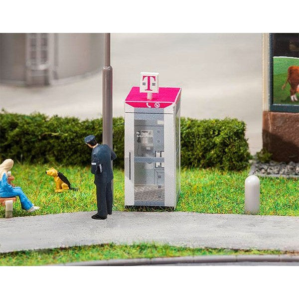 HO Modern Telephone Box (2) Magenta For Sale