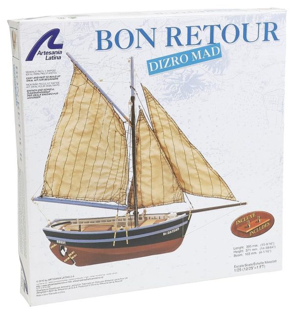 19007 1 25 Bon Retour Fishing Boat Wooden Ship Model For Cheap