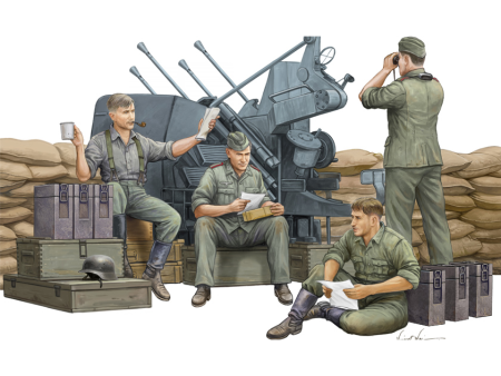 00432 1 35 German AntiAircraft Gun Crew For Discount