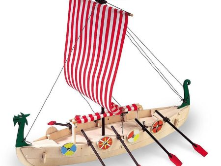 30506 Viking Drakkar Wooden Ship Model on Sale