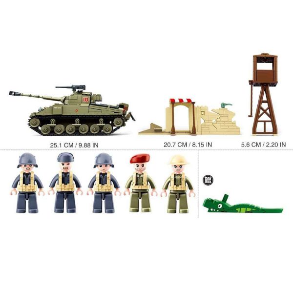 Model Bricks 790pc WW2 Battle Scene Cheap