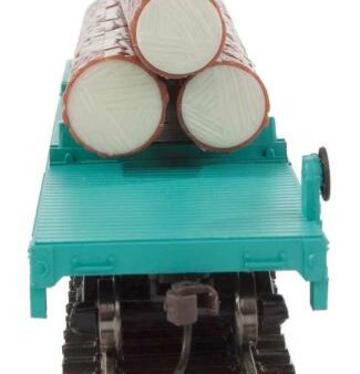 HO T Line Log Dump Car w Logs UP Online now