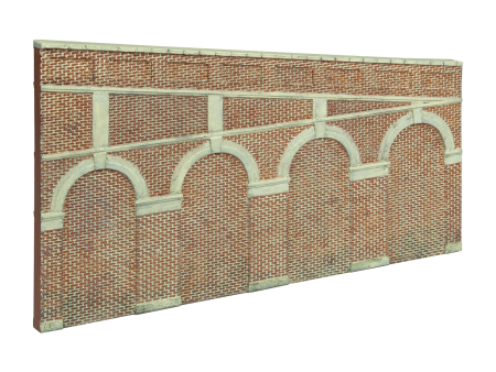 HIGH STEPPED ARCHED RETAINING WALLS X 2 RED BRICK For Cheap