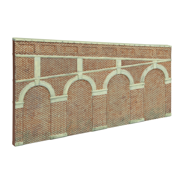 HIGH STEPPED ARCHED RETAINING WALLS X 2 RED BRICK For Cheap