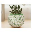 3D Flowerpot Elegant Green Fashion