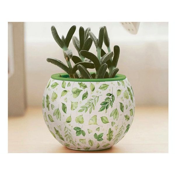 3D Flowerpot Elegant Green Fashion