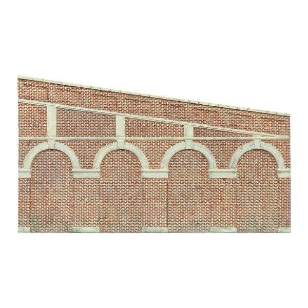 HIGH STEPPED ARCHED RETAINING WALLS X 2 RED BRICK For Cheap