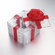 3D Red Ribbon Gift Crystal Puzzle Cheap