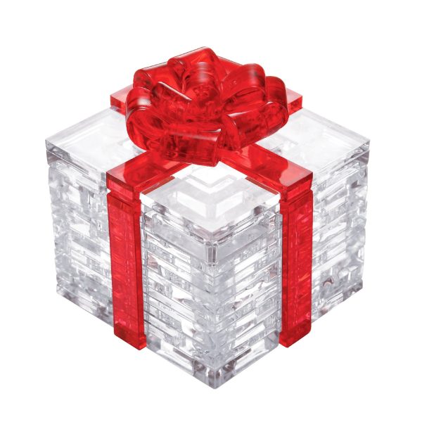 3D Red Ribbon Gift Crystal Puzzle Cheap