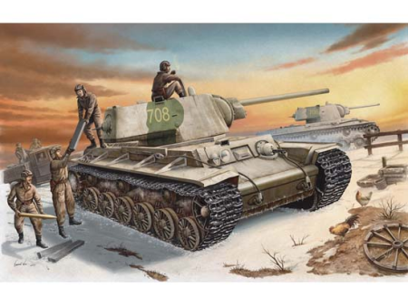 00359 1 35 Russian KV1 Model 1942 Heavy Cast Turret Tank Plastic Model Kit Sale