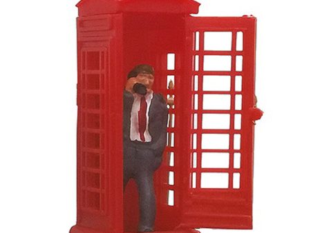 OO Modelscene Telephone Box and Caller 1 Cheap