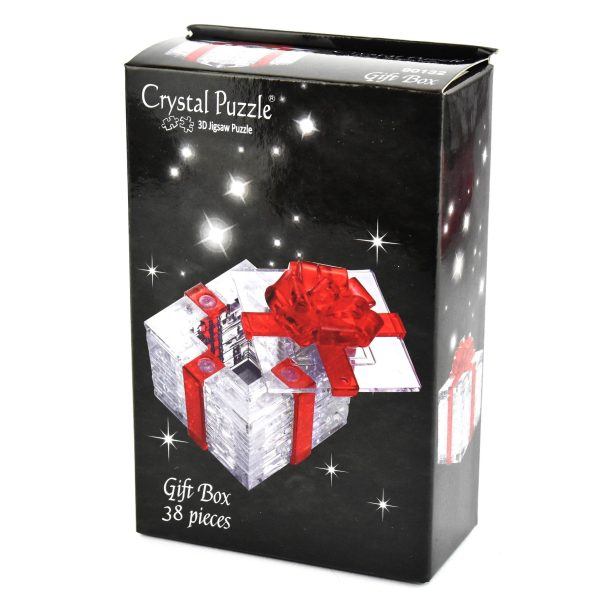 3D Red Ribbon Gift Crystal Puzzle Cheap