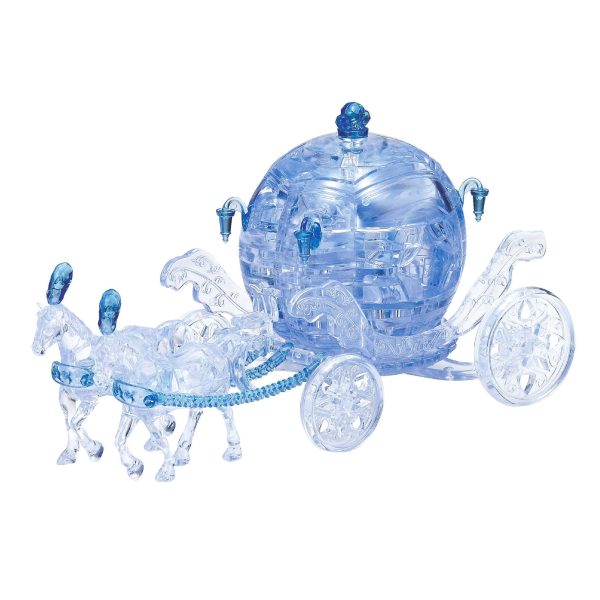 3D Carriage Blue Crystal Puzzle Fashion