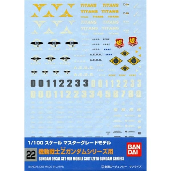 GUNDAM DECAL 22 MG MULTIUSE  ZETA Cheap