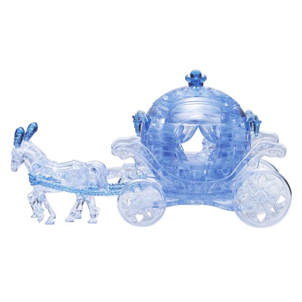 3D Carriage Blue Crystal Puzzle Fashion